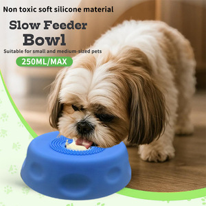 Gamelle de léchage pour chats et chiens, conception anti-glouton avec base antidérapante et balle ludique intégrée pour les voyages - Product Image 5