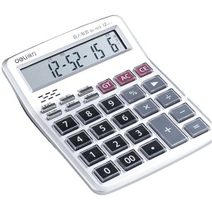 Calculatrice vocale Deli DL-1512 à 12 chiffres avec grand écran pour usage financier et professionnel - Product Image 2