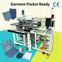 Nouvelle machine à coudre industrielle entièrement automatique pour l'attache des poches de jeans et la couture en point noué avec moteur intégré