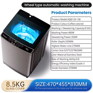 Lavadora Automática <span class=keywords><strong>de</strong></span> 10 kg, Ahorro <span class=keywords><strong>de</strong></span> Energía, Silenciosa, con Luz Azul para Bacteriostasis y Secado al Aire, para Uso Doméstico, en Autos y Hoteles - Product Image 3