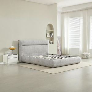 Cadre de lit King Size pas cher au design moderne, cadre de lit rembourré populaire en gros - Product Image 6