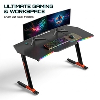 Table de jeu AOR en fibre de carbone, idéale pour la maison et le bureau, avec éclairage RGB intégré, vente en gros d'usine