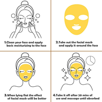 Masque facial en gel d'or 24 carats naturel, anti-âge, anti-rides, hydratant, masque facial en poudre de collagène cristallin