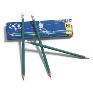 Nuevo Lápiz de Plástico Hb Green Barrel de 7 Pulgadas, Hexagonal, Sin Madera, con Minas Afiladas, para la Escuela y la Oficina - Product Image 1