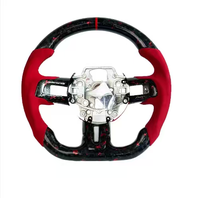 Volant à fond plat sport en fibre de carbone personnalisé pour Mustang 2004-2022 Accessoires de voiture modifiés PU