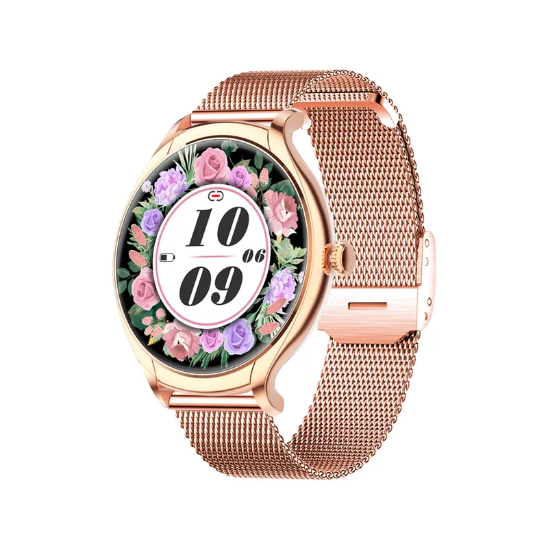 Hot selling 2023 KM30 smart watch women with 1.39 inches full round screen two straps women's health smartwatch support OEM