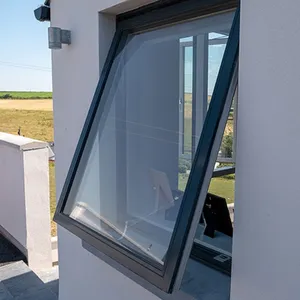 نوافذ بابية مخصصة مطوية من الألومنيوم بإدارة مائلة ونوافذ من الألومنيوم مطوية ومفتوحة بطريقتين للمنازل