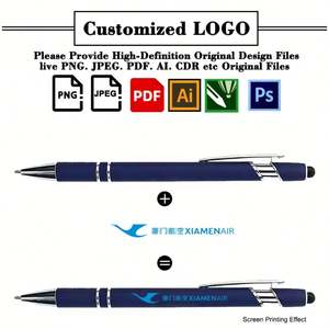 Nouveau 2026 – Stylo bille de luxe en gros, cadeau d'affaires promotionnel, stylo à bille en métal avec revêtement caoutchouc doux au toucher, stylos à bille personnalisables avec logo - Product Image 2