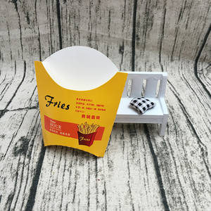 Caja de Cartón <span class=keywords><strong>para</strong></span> Papas Fritas y Pasteles <span class=keywords><strong>para</strong></span> Pequeños Negocios, Biodegradable, Creativa, Ecológica, Vintage, Color Marfil, con Logotipo - Product Image 2
