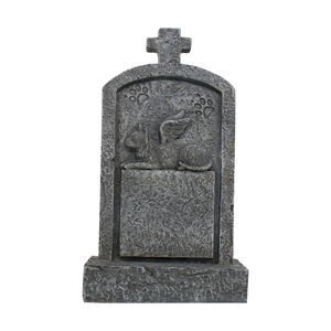 Figurine commémorative <span class=keywords><strong>en</strong></span> <span class=keywords><strong>résine</strong></span> <span class=keywords><strong>pour</strong></span> animaux de compagnie avec ange peint à la main, <span class=keywords><strong>chat</strong></span> + décoration d'empreintes de pattes - Mémorial <span class=keywords><strong>extérieur</strong></span> <span class=keywords><strong>pour</strong></span> animaux de compagnie bien-aimés - Product Image 1