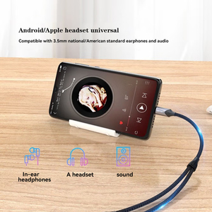 <span class=keywords><strong>Cable</strong></span> Adaptador de <span class=keywords><strong>Tipo</strong></span> C a Conector para Auriculares <span class=keywords><strong>2</strong></span> en 1, Doble <span class=keywords><strong>Tipo</strong></span> C con Blindaje Trenzado, <span class=keywords><strong>Carga</strong></span> Rápida de 3A, Conector de Audio Auxiliar para Cámara - Product Image 3