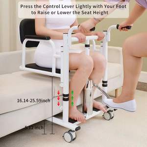 Tragbarer Transfer-Stuhl zum Heben von Patienten Bettlägerige Altenpflege-Sicherheits ausrüstung für das Badezimmer für ältere Menschen - Product Image 4