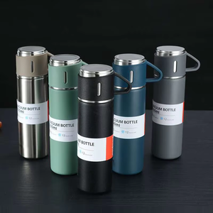 Custom Luxury 500ml Stainless Steel Insulated Gift Cup Set 3 Lids 2 Cups 2-Pack Vacuum <strong>Flask</strong> <strong>Hot</strong>/Cold Drinks Gift Box - Product Image 5
