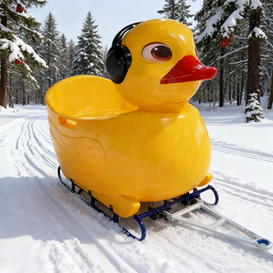 Toboggan en plastique mignon en forme de chenille, lapin, cheval, dragon, canard, dessin animé, animal, <span class=keywords><strong>luge</strong></span> pour la neige, pour jouer en famille - Product Image 3