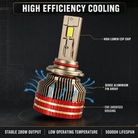 CANBUS K15 MAX 280W 40000LM 6000K H4/H7/H11/9005/9007 Bombillas LED para Faros Delanteros de Coche con Luces Antiniebla