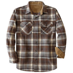 100% Cotton Long Sleeve <strong>Button</strong> up Flannel Shirts Check Plaid Woven Casual Flannel <strong>Shirting</strong> Fabric Stretch Flannel Shirt - Product Image 1