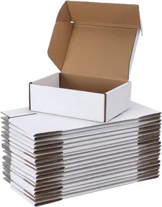 Chất lượng tốt tùy chỉnh mỏng sóng hộp bưu phẩm nhỏ các tông màu trắng hộp giấy với in ấn