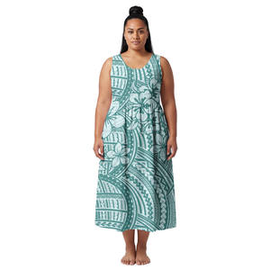 Vestido Hawaiano de Moda con Flores Polinesias para Mujer, Estilo Boutique, Vestidos Largos para Damas, Estilo Samoano - Product Image 6