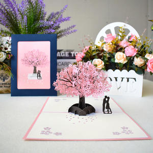 Tarjetas Pop-up Creativas Hechas a Mano con Diseño de Flor de Cerezo, Impresión UV 3D, Estampado Dorado, Nuevo Corte Láser, Papel de Regalo, Manualidades, Cumpleaños, San Valentín - Product Image 6