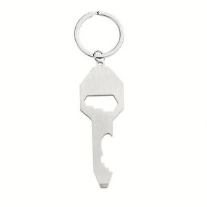 Décapsuleur porte-clés en acier inoxydable, style Europe et États-Unis, avec étiquette en alliage, vente en gros, pour cadeaux de fêtes - Product Image 4