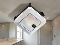 Ventilateur de plafond intelligent avec application, 230 CFM, lumière RGB, haut-parleur Bluetooth, LED dimmable 1800lm 36W, en fer, pour salle de bain et cuisine