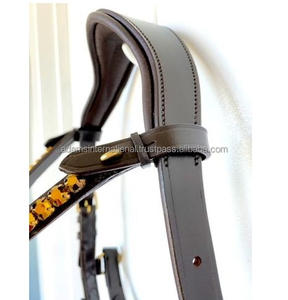 Bride en cuir équestre de style Micklem Premium Bling Crystal Brow Band Horse Racing and Riding Multi-Style Bridle - Product Image 3