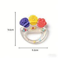 Anneau de dentition pour bébé en silicone de qualité alimentaire, hochet de dentition bouillable pour soulager les poussées dentaires des nouveau-nés et nourrissons