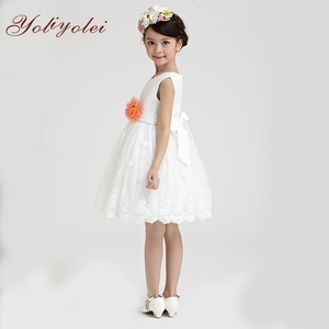 Venta al por mayor de Color sólido bautismo vestido de <span class=keywords><strong>bautizo</strong></span> <span class=keywords><strong>para</strong></span> niña - Product Image 4