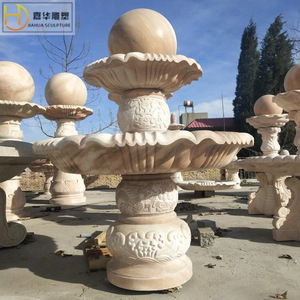 Fontaine en pierre Jiahua, style européen, colonne, décoration extérieure, élément aquatique durable - Product Image 5