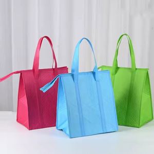 Sac isotherme jetable à usage unique en non-tissé à bas prix pour les boissons, sac à main pour les boutiques de boissons, emballage d'isolation, sac à déjeuner - Product Image 2