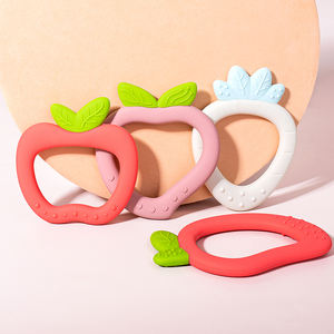 Nouveau design mignon Silicone bébé <span class=keywords><strong>anneau</strong></span> de <span class=keywords><strong>dentition</strong></span> fruits série <span class=keywords><strong>anneau</strong></span> de <span class=keywords><strong>dentition</strong></span> pour nourrissons de qualité alimentaire nouveau-né bébé produits - Product Image 3