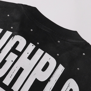 T-shirt da Uomo 100% Cotone all'<span class=keywords><strong>Ingrosso</strong></span>, <span class=keywords><strong>Abbigliamento</strong></span> <span class=keywords><strong>Firmato</strong></span>, Canotta con Strass, Maglietta Divertente alla Moda, T-shirt RoughPlay per Uomo - Product Image 6