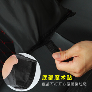 Car <b>Seat</b> Back <b>Storage</b> Bag Black Rectangular Hanging Multi Functional Car Trash Can For Interior Organization - Product Image 2