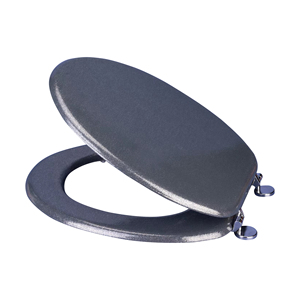 Charnière en alliage de zinc pailleté Siège de toilette rond européen Sièges de toilette personnalisés en MDF - Product Image 6