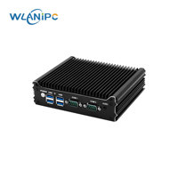 Mini PC industriel sans ventilateur Wanlan, 2 ports LAN, Intel J4125, 1*DDR4, 1*MSATA SSD, 2 ports COM, HD, garantie 3 ans, micro PC de bureau