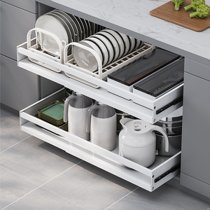 Mới đến kéo ra Tủ Ngăn Kéo mở rộng trượt ra bát tổ chức kệ đa chức năng dao và món ăn lưu trữ giá - Product Image 4