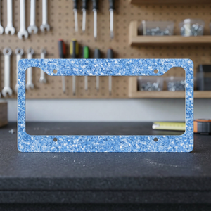ArtOnWear - Marco para Matrícula Azul Claro con Efecto Brillante, Duradero y Elegante, Hecho de Aluminio, Acero Inoxidable, Plástico, Metal y Acrílico - Product Image 2