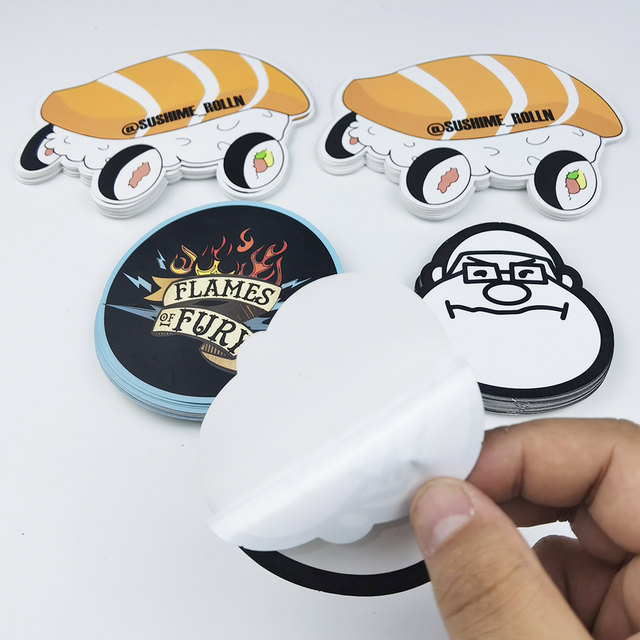 Custom Die Cut Vinyl Sticker Sheet Holographic Waterproof Sticker Printing for Cups Tumblers Brand Logo Packaging Wholesale