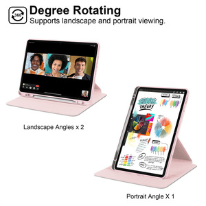 Con portalápices, soporte giratorio, funda para tableta inteligente de cuero PU con tapa para Xiaomi <span class=keywords><strong>Pad</strong></span> <span class=keywords><strong>5</strong></span> <span class=keywords><strong>Pro</strong></span> de 12,4 pulgadas - Product Image 2