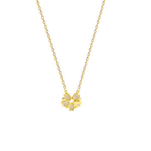 Collar con colgante magnético de trébol en forma de corazón a la moda, collar de trébol de amor para mujer, regalo de joyería de amistad - Product Image 5