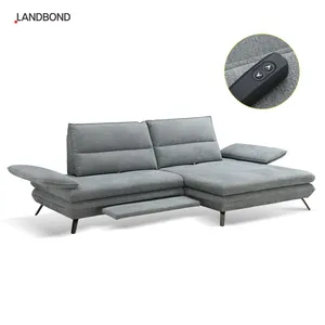 Phật sơn sofa nhà cung cấp phong cách Châu Âu vải couch với điện chân nâng chức năng phòng khách sofa cho biệt thự và khách sạn