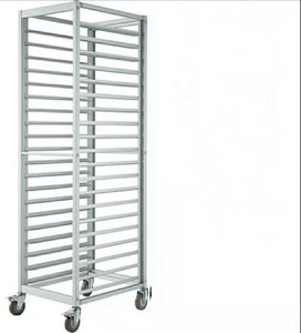 Étagère de cuisson réglable en aluminium, 400x600 feuilles, chariot de boulangerie fermé, plateau de rangement, 9/15/18 niveaux - Product Image 1