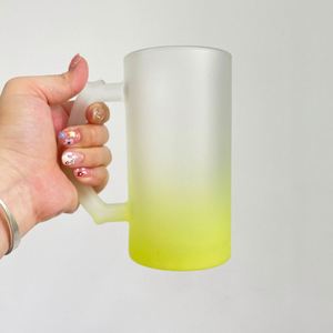 Tasses de voyage traditionnelles en verre ombré multicolore 16 oz pour sublimation - Product Image 3