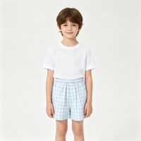 Pantalones a Cuadros Unisex Personalizados para Bebés, Leggings, Ropa Transpirable para Niños, Pantalones Cortos de Algodón Orgánico para Niños Pequeños
