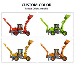 Neue 4WD Gelenk-Bagger lader maschine mit Radlader <span class=keywords><strong>Mini</strong></span> lader Eaton Hydraulik zylinder Kleiner Bagger lader - Product Image 3