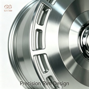 Cerchi in Lega di Lusso da 21 Pollici, Finitura Argento Spazzolato, Design Aerodinamico Monoblocco per <span class=keywords><strong>Audi</strong></span> E-<span class=keywords><strong>Tron</strong></span> e BMW IX - Product Image 4