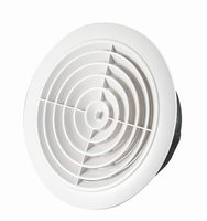 Diffuseur d'air circulaire moderne pour CVC avec registre, en plastique ABS, pour plafond, installation facile, taille personnalisable