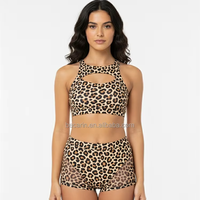 2025 femmes serpent imprimé tissu croix sangle Dancewear ensemble sport soutien-gorge taille haute bas danse porter Yoga fabricant propre étiquette