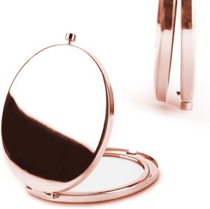 Circular Metal Mini Vanity <b>Mirror</b> Vintage Foldable Double Sided Pocket Makeup <b>Mirror</b> - Product Image 4
