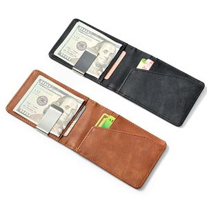 Compact Credit <b>Card</b> <b>Holder</b> <b>Wallet</b> Portable PU Leather Cash Clip Pocket Functional <b>Card</b> Case Sleeve <b>for</b> Men Women - Product Image 1